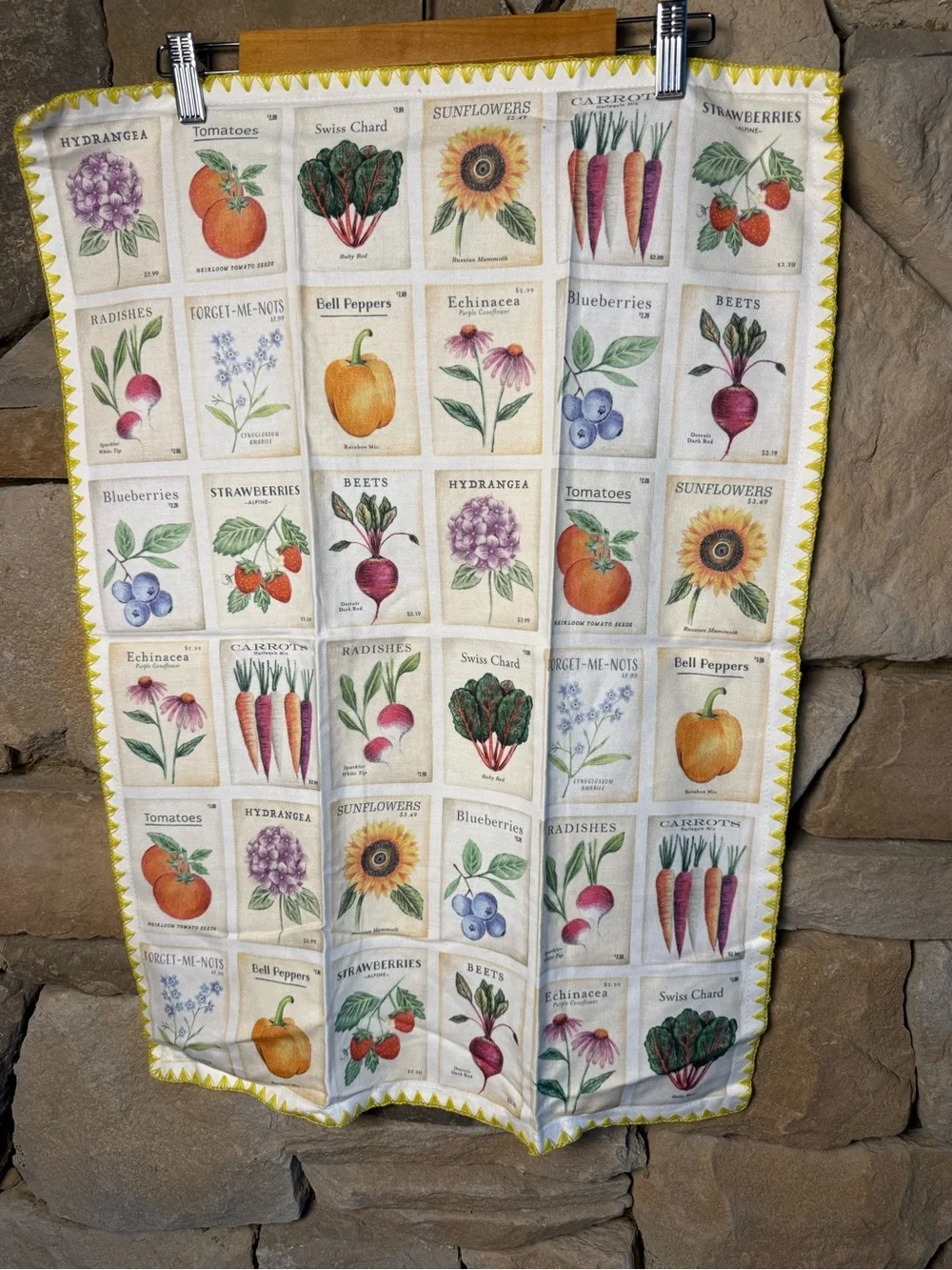 New🌟Anthropologie-Seed Packets Dish Towel